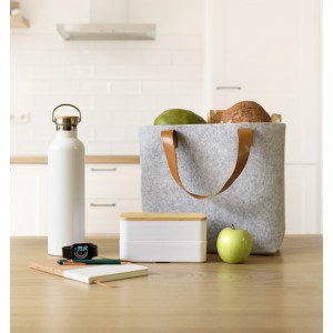 RPET felt shopping bag Hunter, grey (Shopping bags)