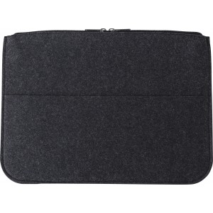 RPET felt laptop pouch Emilia, dark grey