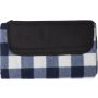 RPET foldable polar fleece blanket Vesper, cobalt blue