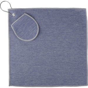 rPET golf towel Idris, cobalt blue