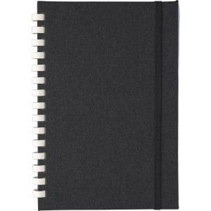 rPET notebook (A5) Ilias, black (Notebooks)