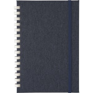 rPET notebook (A5) Ilias, blue (Notebooks)