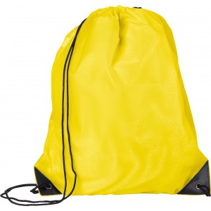 RPET polyester (190T) drawstring backpack Enrique, yellow (Backpacks)