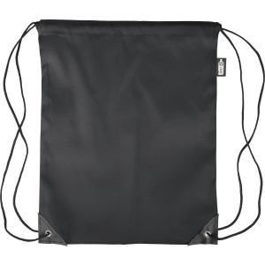 rPET polyester (210D) drawstring backpack Calix, black (Backpacks)