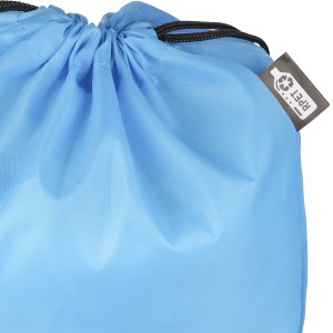 rPET polyester (210D) drawstring backpack Calix, light blue (Backpacks)