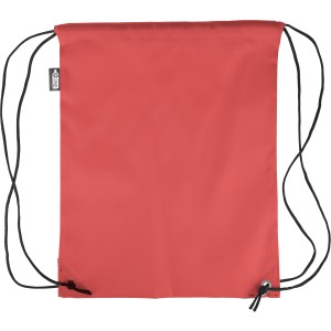 rPET polyester (210D) drawstring backpack Calix, red (Backpacks)