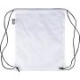 rPET polyester (210D) drawstring backpack Calix, white