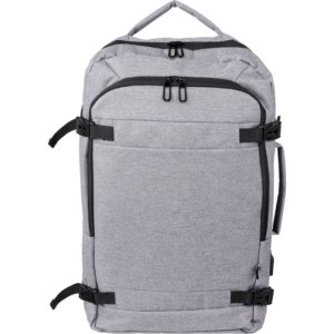 rPET polyester (300D) backpack Malcolm, light grey (Backpacks)