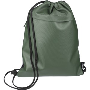 rPET polyester (600D) drawstring backpack Auri, green (Backpacks)