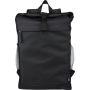 rPET polyester (600D) roll-top backpack Yani, black