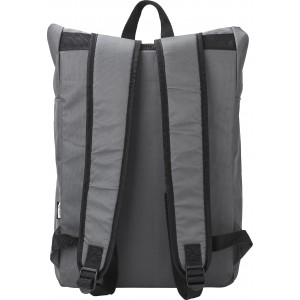 RPET polyester (600D) rolltop backpack Evie, grey (Backpacks)