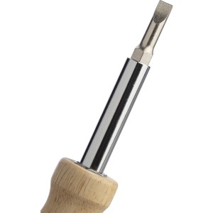 Rubberwood screwdriver set Leni, brown (Tools)