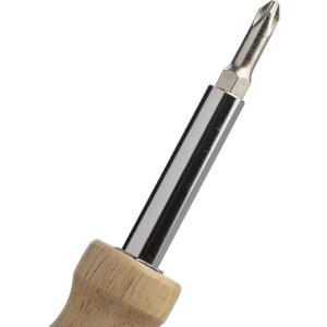 Rubberwood screwdriver set Leni, brown (Tools)