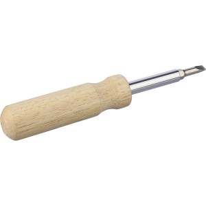 Rubberwood screwdriver set Leni, brown (Tools)