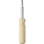 Rubberwood screwdriver set Leni, brown (1267785-11)