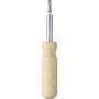 Rubberwood screwdriver set Leni, brown
