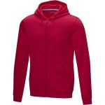 Ruby men's  organic GRS recycled full zip hoodie, Red (3751025)