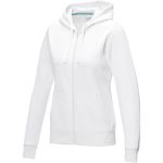 Ruby women's GOTS organic GRS recycled full zip hoodie, White (3751101)