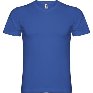 Samoyedo short sleeve men's v-neck t-shirt, Royal blue