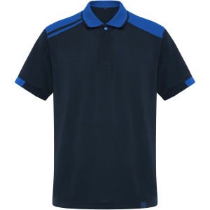 Samurai 160 g/m2 unisex antibacterial short sleeve polo, Navy Blue, Royal blue