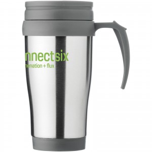 Sanibel 400 ml insulated mug, Silver,Grey (Mugs)