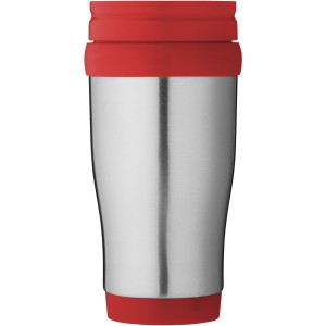 Sanibel 400 ml insulated mug, Silver,Red (Mugs)