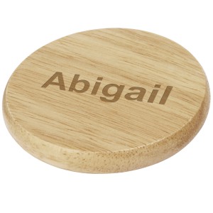 Scoll wooden coaster with bottle opener, Natural (Wood kitchen equipments)