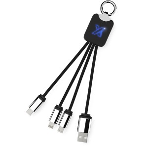 SCX.design C15 quatro light-up cable, Blue, Solid black (Eletronics cables, adapters)