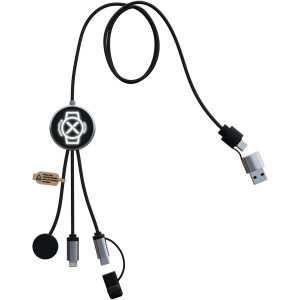 SCX.design C34 7-in-1 smartwatch charging cable, Black
