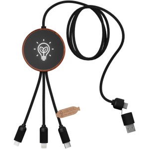 SCX.design C40 5-in-1 rPET light-up logo charging cable and  (Eletronics cables, adapters)