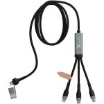 SCX.design C53 100W 5-in-1 rPET ultra fast charging cable, G (2PX17182)