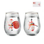 Set of 2 Christmas glasses, white (CX1501-06)
