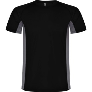Shanghai short sleeve men's sports t-shirt, Black, Dark Lead