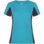 Shanghai short sleeve women's sports t-shirt, Turquois, Dark Lead
