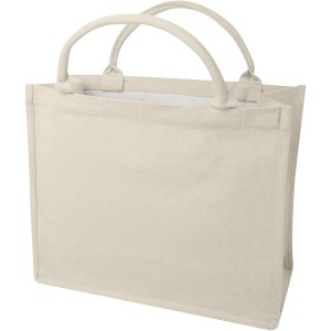 Page 500 g/m2 recycled book tote bag, Oatmeal (Shopping bags)