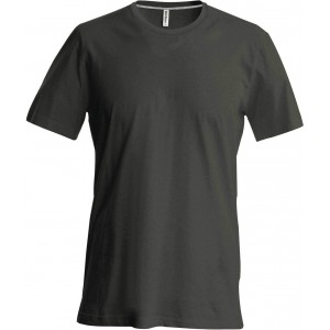 SHORT-SLEEVED CREW NECK T-SHIRT, Dark Khaki (T-shirt, 90-100% cotton)