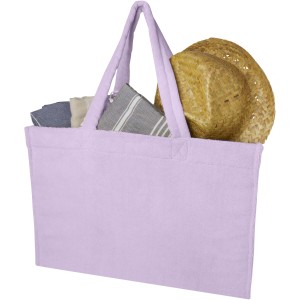 Siam GRS recycled terry beach tote bag 13L, Lilac (Beach bags)