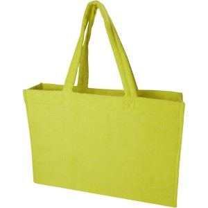 Siam GRS recycled terry beach tote bag 13L, Lime (Beach bags)