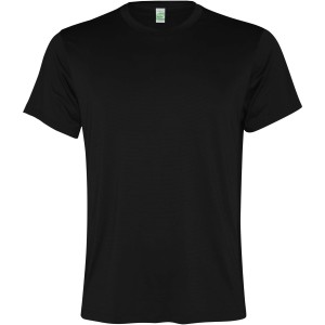 Slam short sleeve men's sports t-shirt, Solid black (T-shirt, mixed fiber, synthetic)