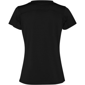 Slam short sleeve women's sports t-shirt, Solid black (T-shirt, mixed fiber, synthetic)