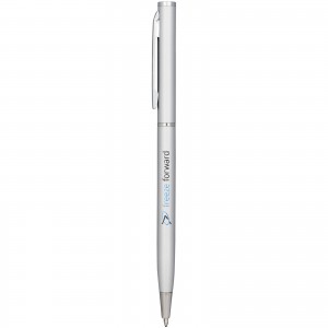 Slim aluminium ballpoint pen, Silver (Metallic pen)