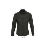 SOL'S EDEN - LONG SLEEVE STRETCH WOMEN'S SHIRT, Black (SO17015BL)