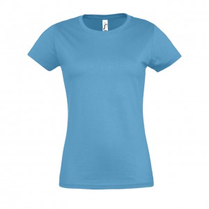 SOL'S <I>IMPERIAL</I> WOMEN - ROUND COLLAR T-SHIRT, Aqua (T-shirt, 90-100% cotton)