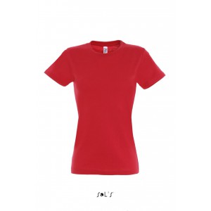 SOL'S <I>IMPERIAL</I> WOMEN - ROUND COLLAR T-SHIRT, Red (T-shirt, 90-100% cotton)