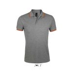 SOL'S PASADENA MEN - POLO SHIRT, Grey Melange/Orange (SO00577GM/OR)