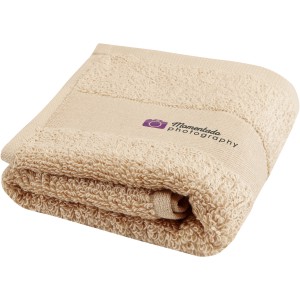 Sophia 450 g/m2 cotton bath towel 30x50 cm, Beige (Towels)