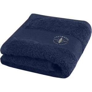 Sophia 450 g/m2 cotton bath towel 30x50 cm, Navy (Towels)