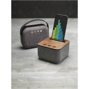 Woven fabric Bluetooth(r) speaker, solid black (Speakers, radios)