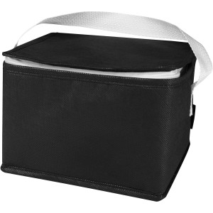 Spectrum 6-can recycled non-woven cooler bag 4L, Solid black (Cooler bags)