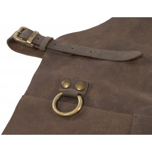 Split leather apron Nori, brown (Apron)